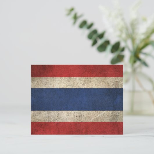  vlag van Thailand Briefkaart (Staand voorkant)