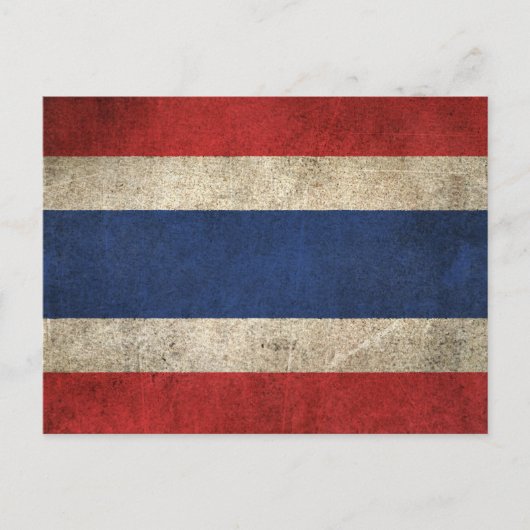  vlag van Thailand Briefkaart (Voorkant)