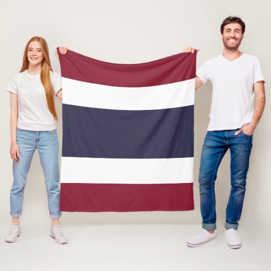 Vlag van Thailand Fleece Deken (In situ)