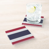 Vlag van Thailand Glazen Onderzetter (Schuin)