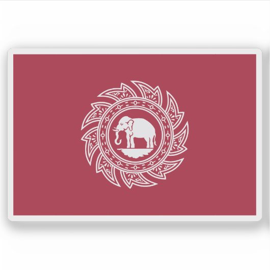 Vlag van Thailand (Siam, 1817–1855) Sticker (Voorkant)