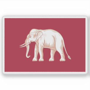 Vlag van Thailand (Siam, 1843 - 1916) Sticker