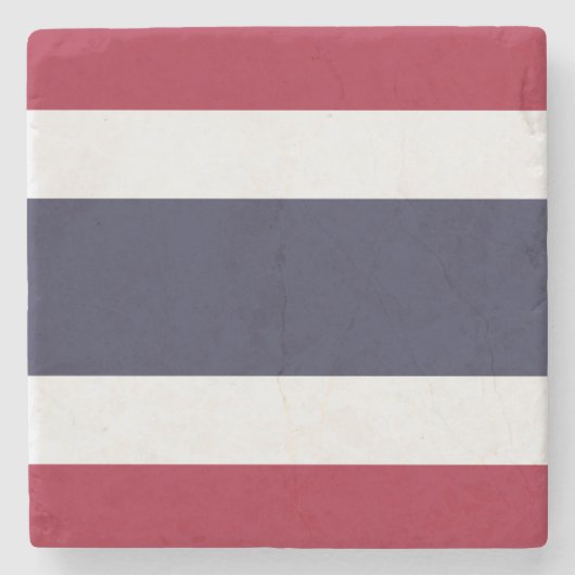 Vlag van Thailand Stenen Onderzetter (Voorkant)