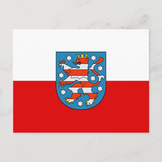 Vlag van Thüringen Briefkaart (Voorkant)