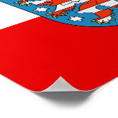 Vlag van Thüringen Poster (Hoek)