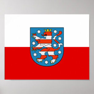 Vlag van Thüringen Poster