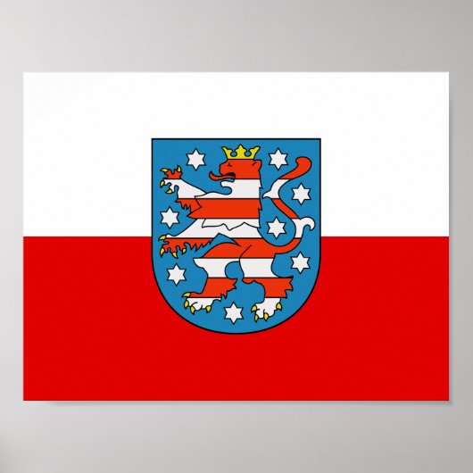 Vlag van Thüringen Poster (Voorkant)