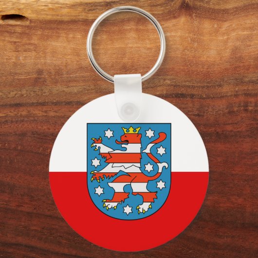 Vlag van Thüringen Sleutelhanger (Voorkant)