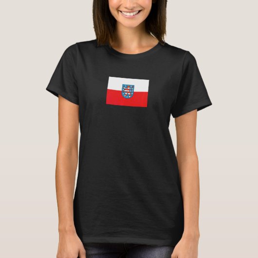Vlag van Thüringen T-shirt (Voorkant)