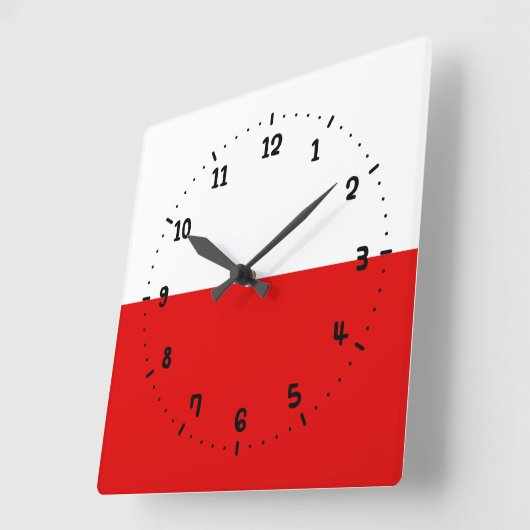 Vlag van Thüringen Vierkante Wandklok (Hoek)