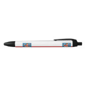 Vlag van Thuringia Black Ink Pen (Bovenkant)