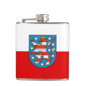 Vlag van Thuringia Flask Heupfles (Voorkant)