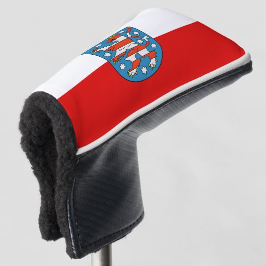 Vlag van Thuringia Golf Head Hoesje Golfheadcover (3/4 voorkant)