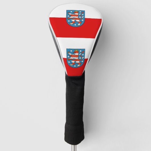 Vlag van Thuringia Golf Head Hoesje Golfheadcover (Voorkant)