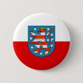 Vlag van Thuringia Pinback Button (Voorkant)