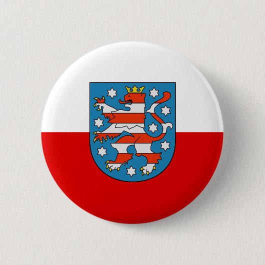 Vlag van Thuringia Pinback Button (Voorkant)