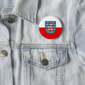 Vlag van Thuringia Pinback Button (In situ)