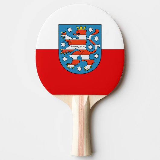 Vlag van Thuringia Ping Pong Paddle Tafeltennisbatje (Voorkant)