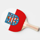 Vlag van Thuringia Ping Pong Paddle Tafeltennisbatje (Zijkant)