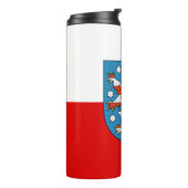 Vlag van Thuringia Thermal Tumbler Thermosbeker (Gedraaid links)