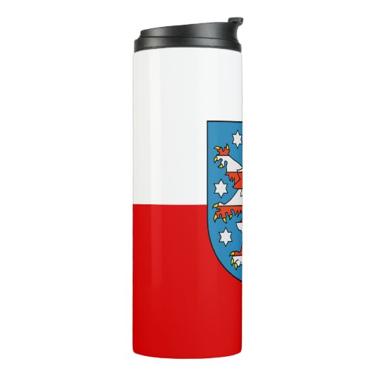 Vlag van Thuringia Thermal Tumbler Thermosbeker (Gedraaid links)