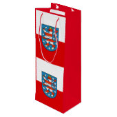 Vlag van Thuringia Wine Gift Bag Wijn Cadeautas (Achterkant Gekanteld)