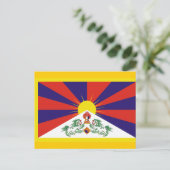 Vlag van Tibet Briefkaart (Staand voorkant)