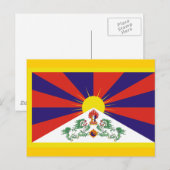 Vlag van Tibet Briefkaart (Voorkant / Achterkant)