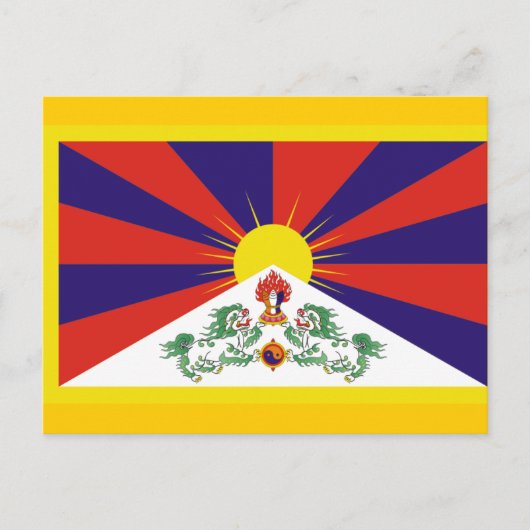 Vlag van Tibet Briefkaart (Voorkant)