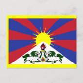 Vlag van Tibet Briefkaart (Voorkant)