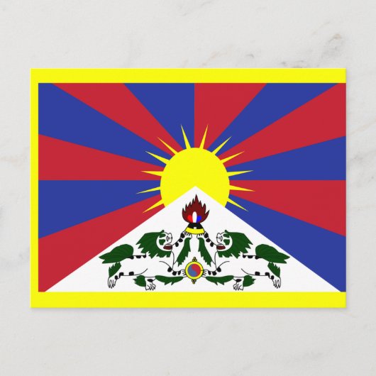 Vlag van Tibet Briefkaart (Voorkant)