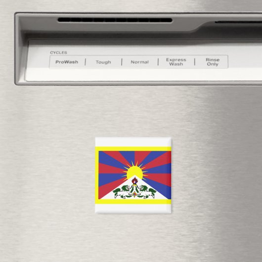 Vlag van Tibet Magneet (Insitu (Vaatwasser))