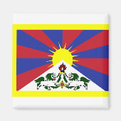 Vlag van Tibet Magneet (Voorkant)