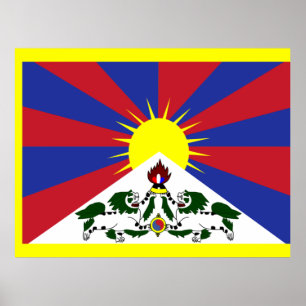 Vlag van Tibet Poster