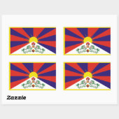 Vlag van Tibet Rechthoekige Sticker (Vel)