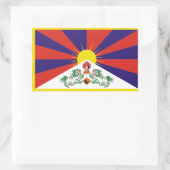 Vlag van Tibet Rechthoekige Sticker (Tas)