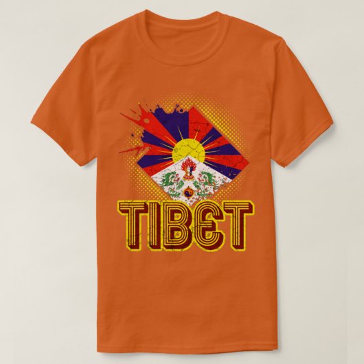 Vlag van Tibet T-shirt (Design voorkant)