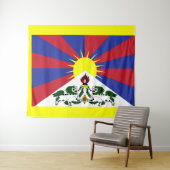 Vlag van Tibet Wandkleed (In Situ (horizontaal))