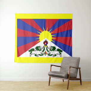 Vlag van Tibet Wandkleed