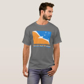 vlag van Tierra del Fuego met naam T-shirt (Voorkant volledig)