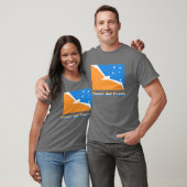 vlag van Tierra del Fuego met naam T-shirt (Unisex)