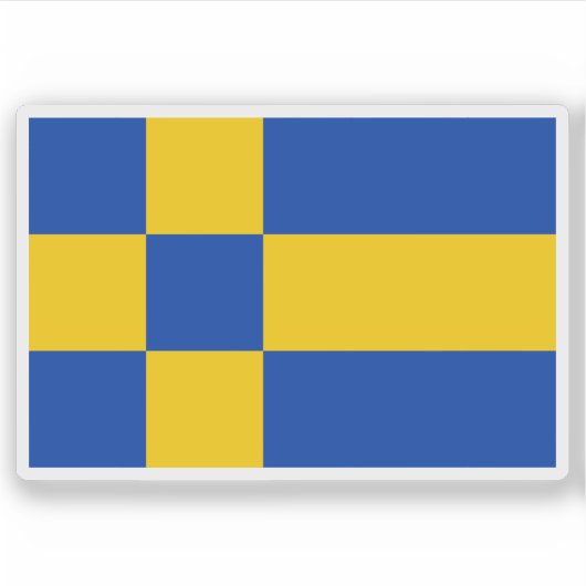 Vlag van Tilburg, Nederland Sticker (Voorkant)