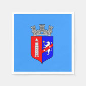 Vlag van Tirana, Albanees papier Napkins Servet (Voorkant)