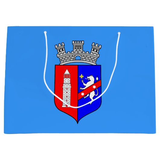 Vlag van Tirana, Albanese grootscheepse Gift Bag Groot Cadeauzakje (Voorkant)