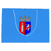 Vlag van Tirana, Albanese grootscheepse Gift Bag Groot Cadeauzakje (Achterkant)