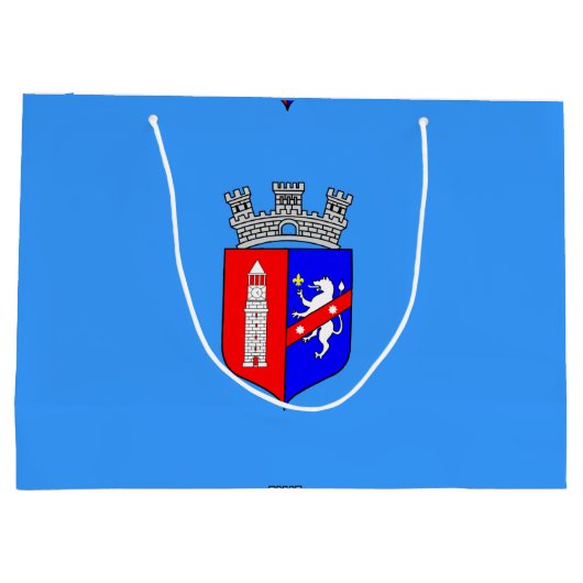 Vlag van Tirana, Albanese grootscheepse Gift Bag Groot Cadeauzakje (Achterkant)