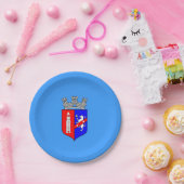 Vlag van Tirana, Albanese papieren Borden Papieren Bordje (Feest)