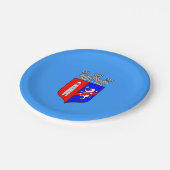 Vlag van Tirana, Albanese papieren Borden Papieren Bordje (Gekanteld)