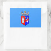 Vlag van Tirana, Albanese rechthoekige sticker (Tas)