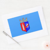 Vlag van Tirana, Albanese rechthoekige sticker (Envelop)
